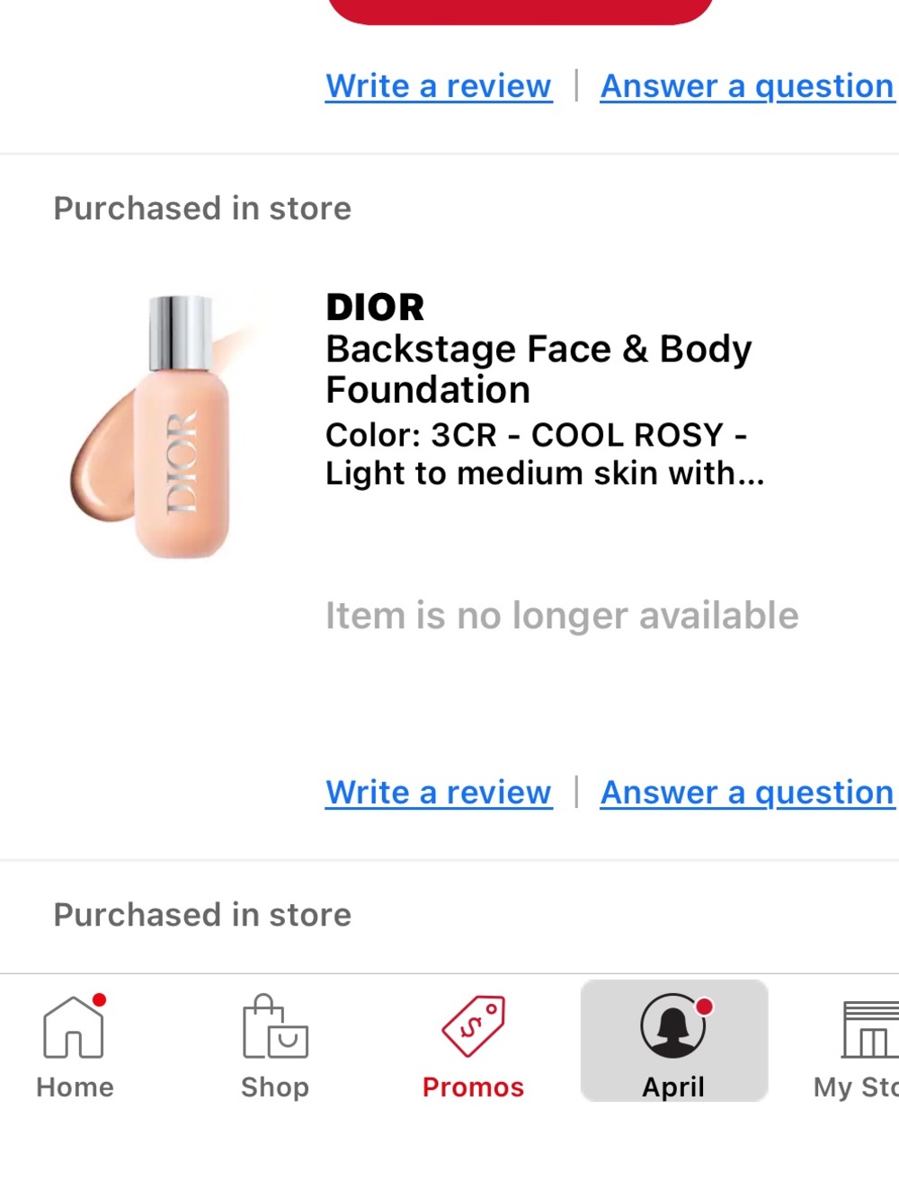 Dior Backstage Face & Body Foundation — Cool Rosy (3CR)